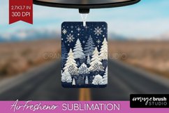 Nordic Christmas Air Freshener PNG - Winter Car Freshener Product Image 1