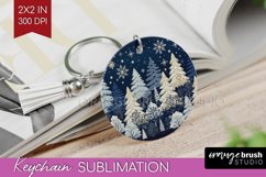 Nordic Christmas Keychain PNG - Winter Keychain Sublimation Product Image 1