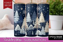 Nordic Christmas Tumbler Wrap - Winter Tumbler PNG Product Image 1