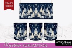 Nordic Christmas Mug Wrap - Winter 15 oz Mug Sublimation Product Image 1