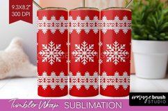 Nordic Christmas Tumbler Wrap - Winter Tumbler PNG Product Image 1