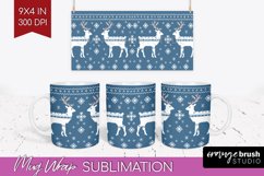 Nordic Christmas Mug Wrap - Winter 15 oz Mug Sublimation Product Image 1