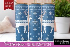 Nordic Christmas Tumbler Wrap - Winter Tumbler PNG Product Image 1