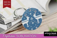 Nordic Christmas Keychain PNG - Winter Keychain Sublimation Product Image 1