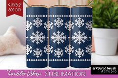 Nordic Christmas Tumbler Wrap - Winter Tumbler PNG Product Image 1