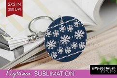 Nordic Christmas Keychain PNG - Winter Keychain Sublimation Product Image 1