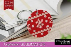 Nordic Christmas Keychain PNG - Winter Keychain Sublimation Product Image 1