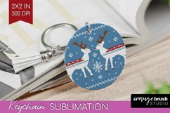 Nordic Christmas Keychain PNG - Winter Keychain Sublimation Product Image 1