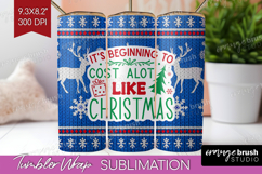 Funny Christmas Quote Tumbler Wrap - Knitted Xmas Tumbler Product Image 1