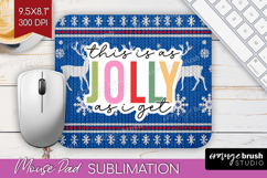 Funny Christmas Quote Mouse Pad Sublimation - Knitted Xmas Product Image 1
