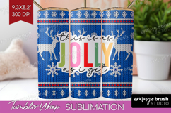 Funny Christmas Quote Tumbler Wrap - Knitted Xmas Tumbler Product Image 1