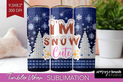 Funny Christmas Quote Tumbler Wrap - Knitted Xmas Tumbler Product Image 1