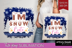 Funny Christmas Quote Tote Bag - Knitted Xmas Tote Bag PNG Product Image 1