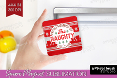 Funny Christmas Quote Magnet Sublimation - Knitted Xmas PNG Product Image 1