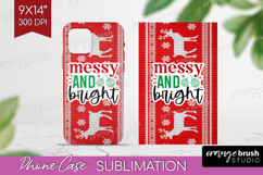 Funny Christmas Quote Phone Case PNG - Knitted Xmas Case PNG Product Image 1