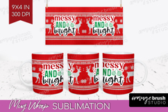 Funny Christmas Quote Mug Wrap - Knitted Xmas Mug PNG Product Image 1