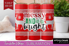 Funny Christmas Quote Tumbler Wrap - Knitted Xmas Tumbler Product Image 1