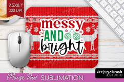 Funny Christmas Quote Mouse Pad Sublimation - Knitted Xmas Product Image 1