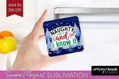 Funny Christmas Quote Magnet Sublimation - Knitted Xmas PNG Product Image 1