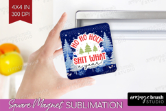 Funny Christmas Quote Magnet Sublimation - Knitted Xmas PNG Product Image 1