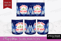 Funny Christmas Quote Mug Wrap - Knitted Xmas Mug PNG Product Image 1