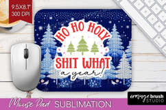 Funny Christmas Quote Mouse Pad Sublimation - Knitted Xmas Product Image 1
