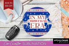Funny Christmas Quote Car Coaster - Knitted Xmas Coaster PNG Product Image 1