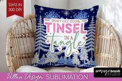 Funny Christmas Quote Pillow Sublimation - Knitted Xmas PNG Product Image 1