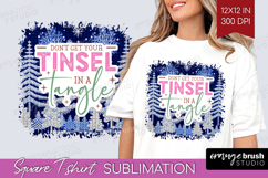 Funny Christmas Quote Square Tshirt Background - Knitted PNG Product Image 1