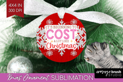 Funny Christmas Quote Ornament PNG - Knitted Xmas PNG Product Image 1