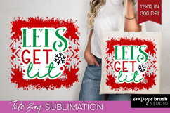 Funny Christmas Quote Tote Bag - Knitted Xmas Tote Bag PNG Product Image 1