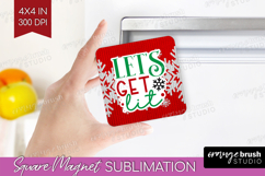 Funny Christmas Quote Magnet Sublimation - Knitted Xmas PNG Product Image 1