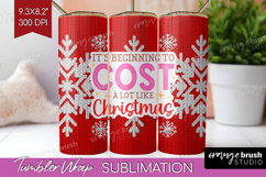 Funny Christmas Quote Tumbler Wrap - Knitted Xmas Tumbler Product Image 1