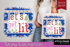 Funny Christmas Quote Tote Bag - Knitted Xmas Tote Bag PNG Product Image 1