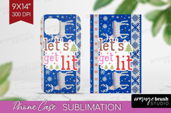 Funny Christmas Quote Phone Case PNG - Knitted Xmas Case PNG Product Image 1