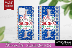 Funny Christmas Quote Phone Case PNG - Knitted Xmas Case PNG Product Image 1