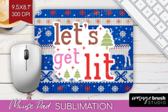Funny Christmas Quote Mouse Pad Sublimation - Knitted Xmas Product Image 1