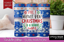 Funny Christmas Quote Tumbler Wrap - Knitted Xmas Tumbler Product Image 1