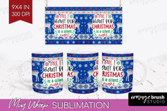Funny Christmas Quote Mug Wrap - Knitted Xmas Mug PNG Product Image 1