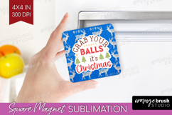 Funny Christmas Quote Magnet Sublimation - Knitted Xmas PNG Product Image 1