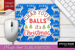 Funny Christmas Quote Mouse Pad Sublimation - Knitted Xmas Product Image 1