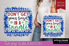 Funny Christmas Quote Tote Bag - Knitted Xmas Tote Bag PNG Product Image 1
