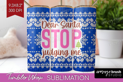 Funny Christmas Quote Tumbler Wrap - Knitted Xmas Tumbler Product Image 1