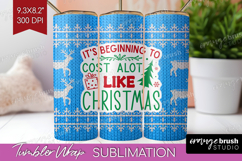 Funny Christmas Quote Tumbler Wrap - Knitted Xmas Tumbler Product Image 1