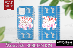 Funny Christmas Quote Phone Case PNG - Knitted Xmas Case PNG Product Image 1