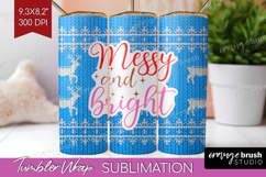 Funny Christmas Quote Tumbler Wrap - Knitted Xmas Tumbler Product Image 1