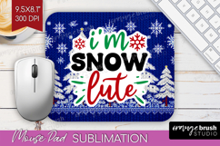 Funny Christmas Quote Mouse Pad Sublimation - Knitted Xmas Product Image 1