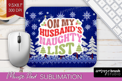 Funny Christmas Quote Mouse Pad Sublimation - Knitted Xmas Product Image 1