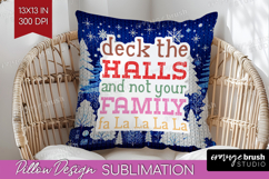Funny Christmas Quote Pillow Sublimation - Knitted Xmas PNG Product Image 1
