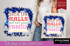 Funny Christmas Quote Tote Bag - Knitted Xmas Tote Bag PNG Product Image 1